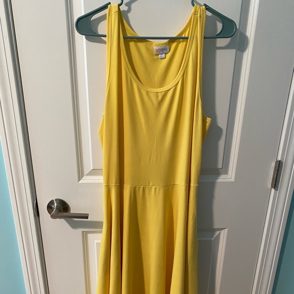 Yellow lularoe tank dress